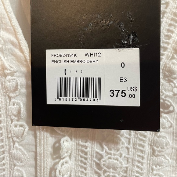 NWT The Kooples White Cotton Maxi Dress Size 0 (US Size XS/2). - Picture 9 of 15